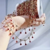 F & X Chuỗi DIY Đỏ Máu Kim cương siêu nhỏ màu đồng giữ màu treo ba móng lớn phụ kiện Lolita Hán phục 5