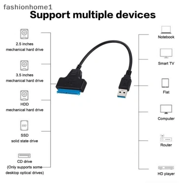 Fas Cáp SATA sang USB 3.0 và Type-C 2 trong 1, tốc độ 6 Gbps, hỗ trợ SSD 2.5 inch 22-pin 6