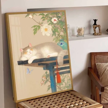 Fat Cat Cross Stitch 2.025 - Thêu Đơn Dưới Hoa Phong Cách Mới Handmade Set Ren