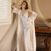 Feiyun Feel Ice Silk Nightgown: Bộ Đồ Ngủ Nữ Tay Dài Satin Mỏng, Giá 384.480₫ 8