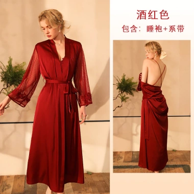 Feiyun Feel Ice Silk Nightgown: Bộ Đồ Ngủ Nữ Tay Dài Satin Mỏng, Giá 384.480₫ 9 Feiyun Feel Ice Silk Nightgown: Bộ Đồ Ngủ Nữ Tay Dài Satin Mỏng, Giá 384.480₫ 9