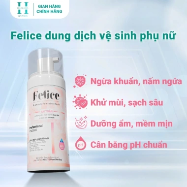 Felice Dung dịch vệ sinh phụ nữ dịu nhẹ từ thiên nhiên 150ml - Giá ưu đãi 220.000 VND