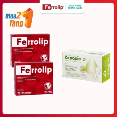 Ferrolip Sắt Mẹ Bầu 20 Gói Mua 4 Tặng 2 Bổ Sung Sắt Toàn Thai Kỳ Giá 335.000