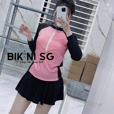 ( Form To) Áo bơi nữ big size khoá kéo kín đáo chống nắng SG Bikini and Sport BST CC 2025 3