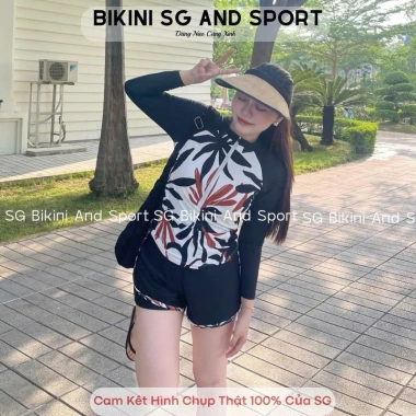 ( Form To) Áo bơi nữ big size khoá kéo kín đáo chống nắng SG Bikini and Sport BST CC 2025 9