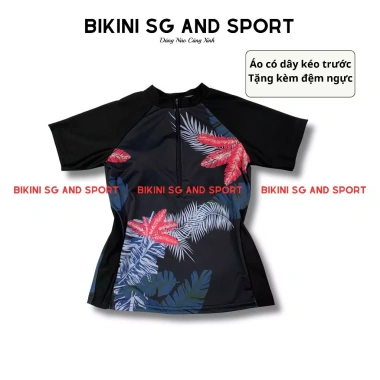 ( Form To) Áo bơi nữ big size khoá kéo kín đáo chống nắng SG Bikini and Sport BST CC 2025 12
