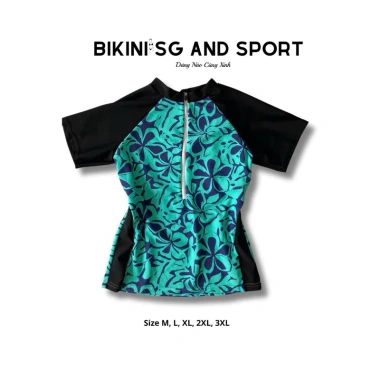 ( Form To) Áo bơi nữ big size khoá kéo kín đáo chống nắng SG Bikini and Sport BST CC 2025 17