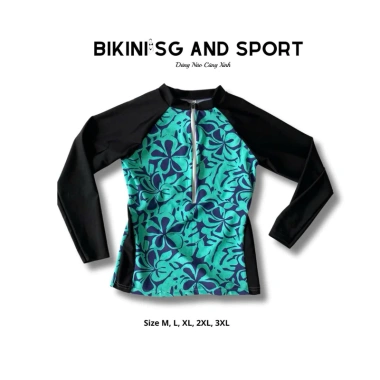 ( Form To) Áo bơi nữ big size khoá kéo kín đáo chống nắng SG Bikini and Sport BST CC 2025 18