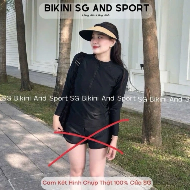 ( Form To) Áo bơi nữ big size khoá kéo kín đáo chống nắng SG Bikini and Sport BST CC 2025 25