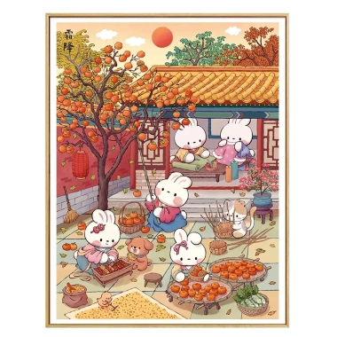 Frost Rabbit Cross Stitch 2.025 - Bộ Thêu Tay Hoạt Hình Mới In Hình Thỏ DIY