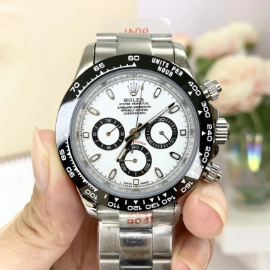 Fullbox Đồng hồ nam cơ Rolex 3 nút, dây thép trắng 40mm - Giá chỉ 2.579.961₫