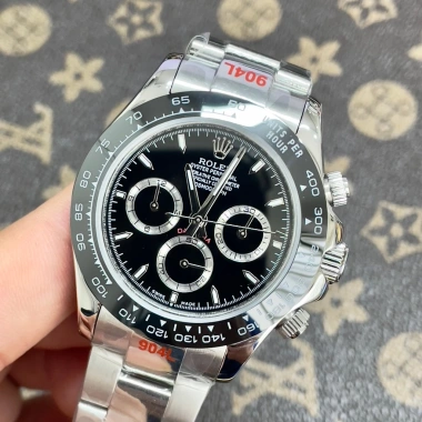 Fullbox Đồng hồ nam cơ Rolex 3 nút, dây thép trắng 40mm - Giá chỉ 2.579.961₫