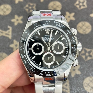 Fullbox Đồng hồ nam cơ Rolex 3 nút, dây thép trắng 40mm - Giá chỉ 2.579.961₫
