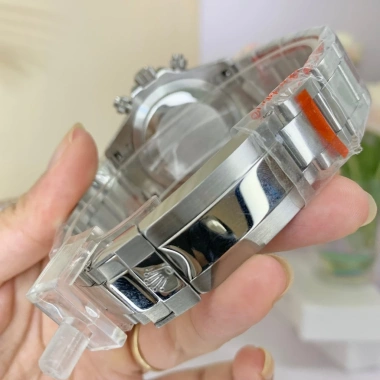 Fullbox Đồng hồ nam cơ Rolex 3 nút, dây thép trắng 40mm - Giá chỉ 2.579.961₫