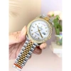 Fullbox đồng hồ nam Rolex Automatic 38/41mm mặt trắng viền đá, dây demi 2 lịch – 2.580.826₫