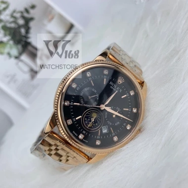 Fullbox Đồng hồ Nam Rolex Automatic 6 mặt đen viền vàng đính đá 40mm Giá ưu đãi 2,35 triệu 2 Fullbox Đồng hồ Nam Rolex Automatic 6 mặt đen viền vàng đính đá 40mm Giá ưu đãi 2,35 triệu 2