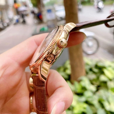 Fullbox Đồng hồ Nam Rolex Automatic 6 mặt đen viền vàng đính đá 40mm Giá ưu đãi 2,35 triệu