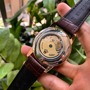 Fullbox Đồng hồ Nam Rolex Automatic 6 mặt đen viền vàng đính đá 40mm Giá ưu đãi 2,35 triệu
