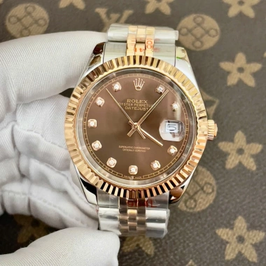 Fullbox Đồng hồ nam Rolex Automatic Classic nâu cafe 38/41mm Giá 2.560.928₫