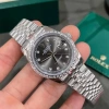 Fullbox Đồng hồ nam Rolex cơ automatic mặt xám viền băm-viền đá 38/41mm giảm giá