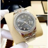 Fullbox Đồng hồ nam Rolex cơ automatic mặt xám viền băm-viền đá 38/41mm giảm giá 5