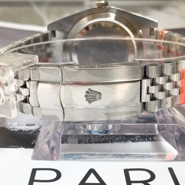 Fullbox Đồng hồ nam Rolex cơ automatic mặt xám viền băm-viền đá 38/41mm giảm giá