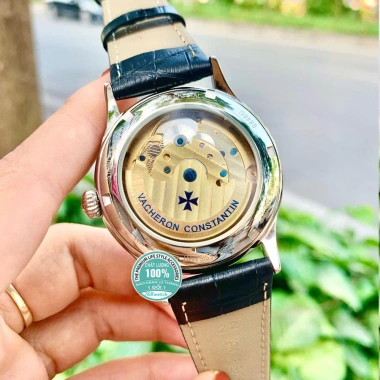 Fullbox Đồng hồ nam Vacheren 3 kim mặt đen viền vàng Automatic 40mm - Giá giảm còn 2.687.163 VND 5
