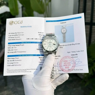Fullbox Đồng hồ Rolex Day-Date cọc số kim cương Moiss - Bảo hành 5 năm - 14,4 triệu 2