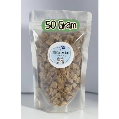 Gà viên, cá hồi, gan, trứng sấy khô 50g - Thức ăn dinh dưỡng cho chó mèo, giá chỉ 26.854 VND 5