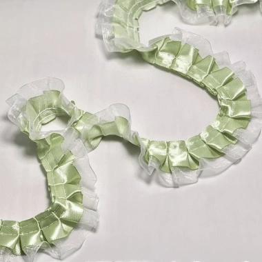 Gạc Chiffon Đàn Hồi Pleated Ribbon DIY Vớ Còng Trang Trí Lolita Búp Bê Giá 33.296 VND