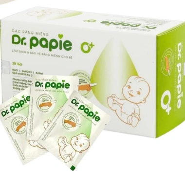 Gạc răng miệng Dr.Papie cho bé 0m+ - Hộp 30 gói, bảo vệ răng an toàn, giảm giá 120.000₫ 3