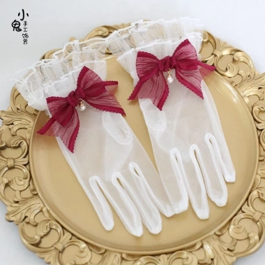 Găng tay chống nắng F & X lolita đa màu ren nơ, thiết kế chia ngón tay, thanh lịch, dễ thương giảm giá 268k 3