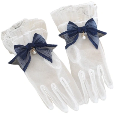 Găng tay chống nắng F & X lolita đa màu ren nơ, thiết kế chia ngón tay, thanh lịch, dễ thương giảm giá 268k 4