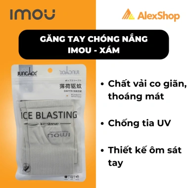 Găng tay Chóng Nắng Imou Size Trung Xám Trắng - Bảo vệ UV, thoáng mát, giá ưu đãi 69.000₫ 2