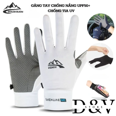 Găng tay chống nắng UPF50+ lụa lạnh thoáng khí, chống trượt, nam nữ, ngoài trời 2