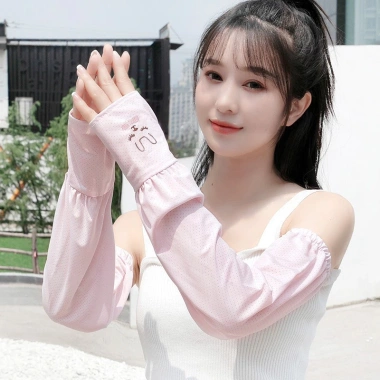Găng tay chống nắng xỏ ngón lụa viscose mềm mại, thoáng mát - Giá 29.900₫ 2