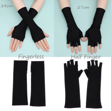 Găng tay dài đen trắng cho lái xe & đạp xe - An toàn, thoải mái, giá chỉ 50.976₫ 3