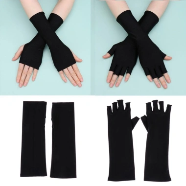 Găng tay dài đen trắng cho lái xe & đạp xe - An toàn, thoải mái, giá chỉ 50.976₫ 9