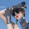Găng tay đi nắng hở ngón chống trượt, bao kín, UV, thời trang mùa hè nữ lái xe