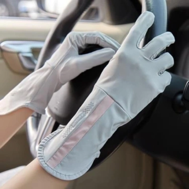 Găng tay đi nắng hở ngón chống trượt, bao kín, UV, thời trang mùa hè nữ lái xe 4
