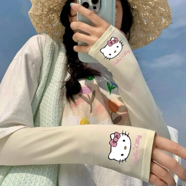 Găng tay Hello Kitty thoáng khí, chống nắng – Phù hợp cho kỳ nghỉ và đi xe đạp