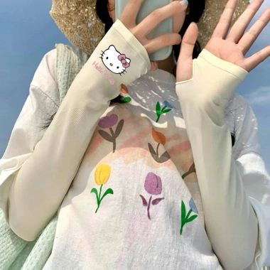 Găng tay Hello Kitty thoáng khí, chống nắng – Phù hợp cho kỳ nghỉ và đi xe đạp