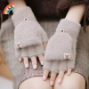 Găng Tay Nửa Ngón Dệt Kim Nhung Thu Đông - Cô Gái Hoạt Hình Dễ Thương, Giá 40.600₫ 4