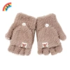 Găng Tay Nửa Ngón Dệt Kim Nhung Thu Đông - Cô Gái Hoạt Hình Dễ Thương, Giá 40.600₫ 5