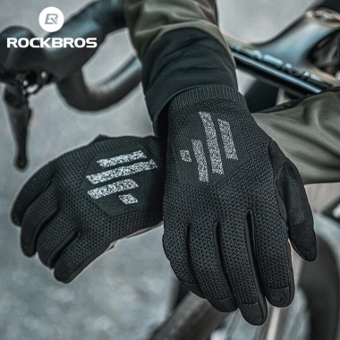 Găng Tay Xe Đạp Rockbros Ấm Áp Thoáng Khí Chống Sốc Chống Trơn Trượt MTB & Đường Bộ 10