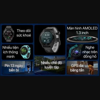Garmin Forerunner 265 Music Wifi GPS - Đồng hồ thể thao, theo dõi sức khoẻ, giảm còn 11.3 triệu, bảo hành 24 tháng, 1 đổi 1 15 ngày 9