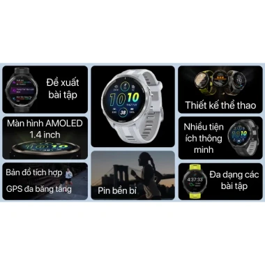 Garmin Forerunner 965 – Đồng hồ thể thao 1.4 GPS, bảo hành 24 tháng, đổi 15 ngày