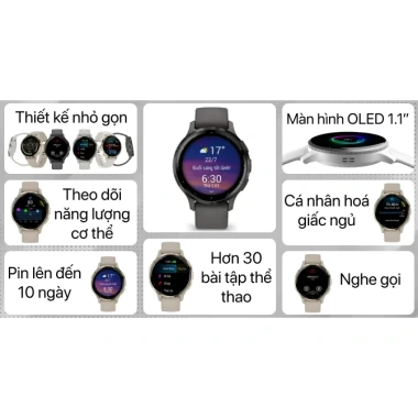 Garmin Venu 3S đồng hồ thể thao thông minh sức khỏe, 1 đổi 1 15 ngày, 13,2 triệu