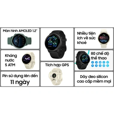 Garmin Vivoactive 6 - Đồng hồ thể thao, bảo hành 24 tháng, chỉ 10.08 triệu 2