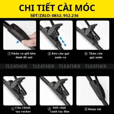 Gạt mưa ô tô Bosch silicon mềm không xương – sạch, êm ái, ngàm móc câu, 157.700₫ 3